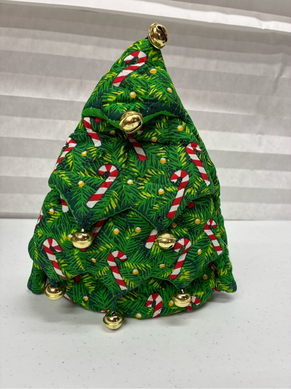 Vintage Christmas tree oven mitt holiday classic nostalgia bells candy cane 90's